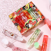 Ceboic 6 Pcs Lip Gloss Set Fruit Flavored Plumping Lip Oil Transparent Moisturizing Lipsticks Long Lasting Hydrating Lip Glow Balm Lip Care Kit Beauty Gifts for Teenage Girls Dry and Chapped Lips