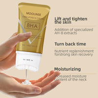 ANGEL SILK 8HA Firming Neck Cream, Tighten and Lift Neck Cream, Contain Hexapeptide, Moisturizing, Tightening Lotions, with Double Roller Massage, Reduce Wrinkles Fine Lines, Firm Sagging Skin