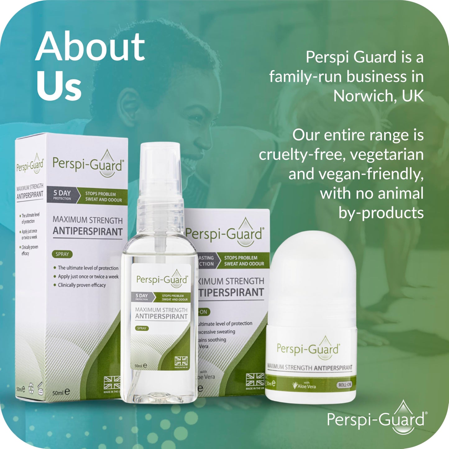 Perspi-Guard Anti Chafe Stick - Soothing Anti Chafe Balm with Aloe Vera for Sweat Rash - Anti Chafing Chub Rub Stick for Running, Cycling - 50 g - x2