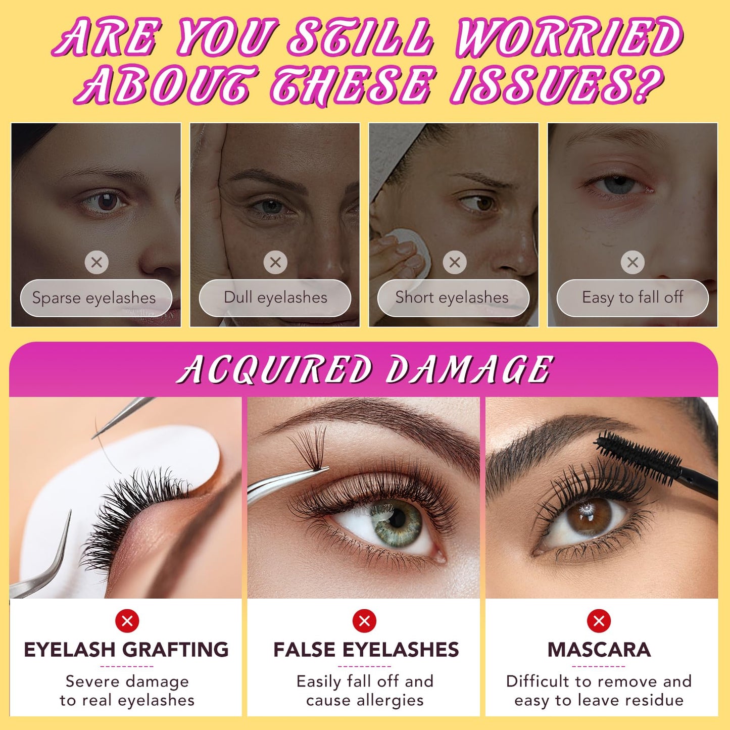 Generic Eyelash Serum for Growth, 5ML Rapid Trengthen Lash & Eyebrow Growth Serum for Healthier Longer Lashes,Thicker,for Women Girls - Lasting 4-6 Weeks