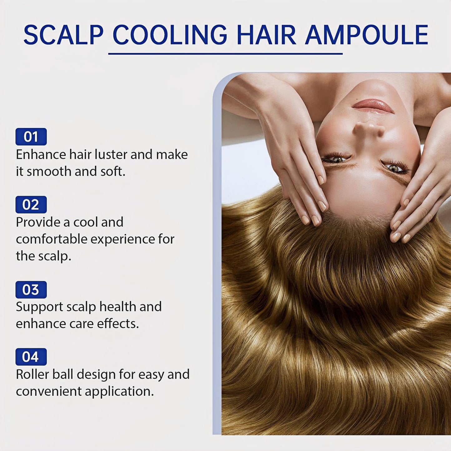 Sca-lp Cooling Hair Ampoule, Hair Growth Serums for Hair Loss,Sca-lpy Ha-ir Gro-wth Serum for Men & Women,Ha-ir Loss Treatment for Women,Ha-ir Oil for Dry Damaged Ha-ir,Dry Ha-ir Treatments