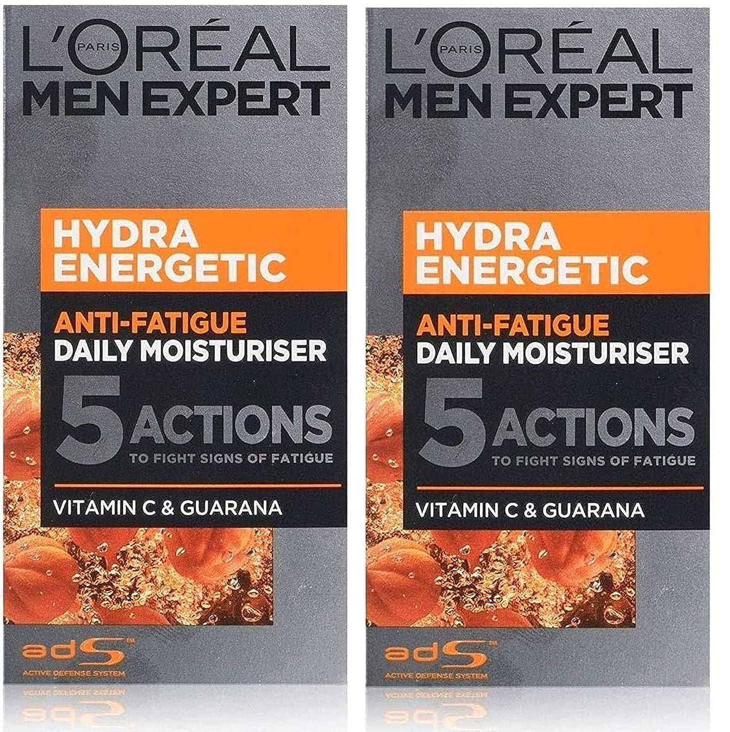 L'ORÉAL L'Oreal Paris Men Expert Hydra Energetic, Anti-Fatigue Moisturiser for Men, 50 ml 2 Pack