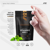 ALPHA01 Vitamin E 400IU D-Alpha Tocopherol – 100% Natural Vitamin E – 90 Vegan Capsules – Highly Absorbable – 3 Month Supply – Protects Cells from Oxidative Stress – by Alpha01