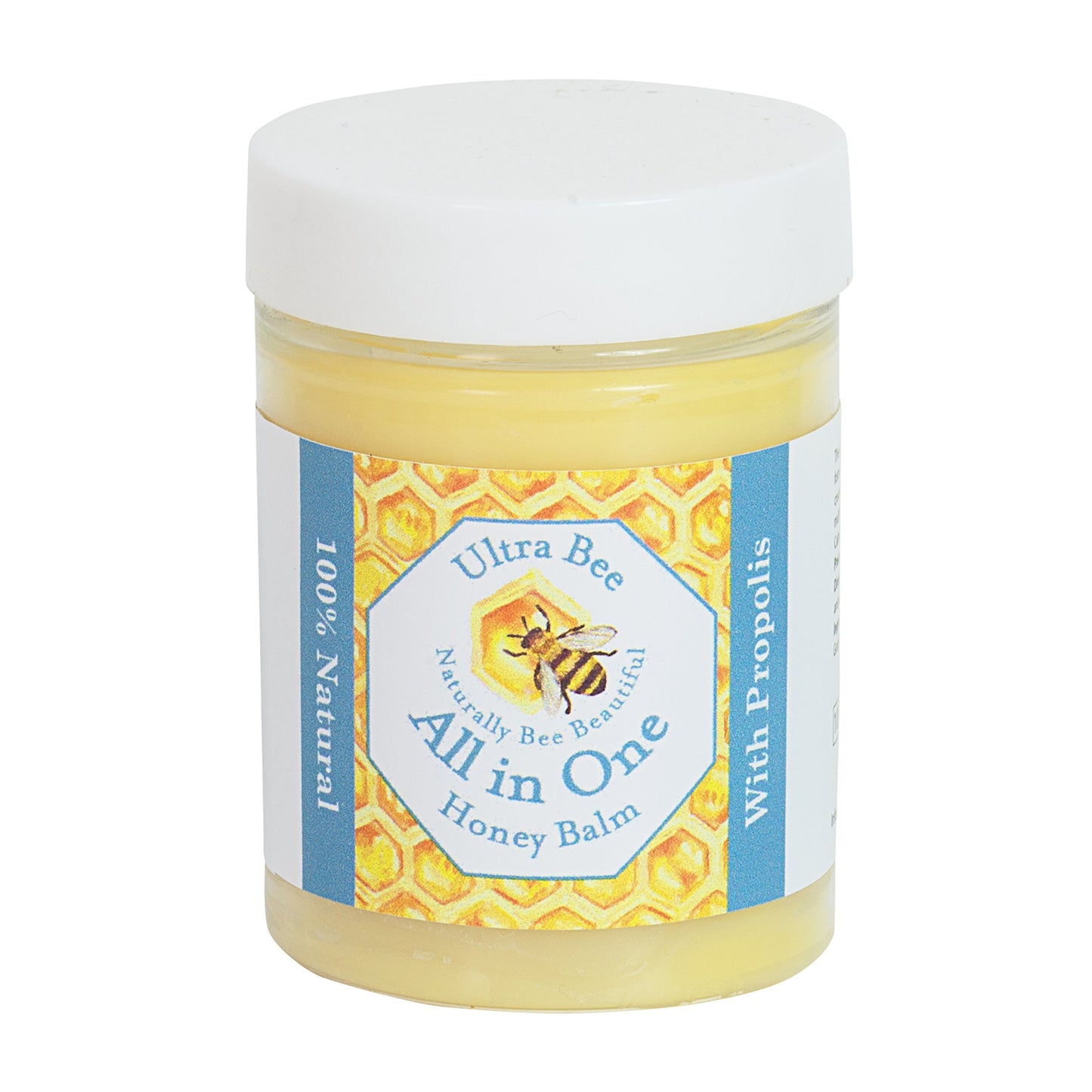 Ultra Bee Naturally Bee Beautiful 100% Natural All in One Honey Balm, Natural Moisturiser for Sensitive Face, Body, Lips,Tattoo's 200ml