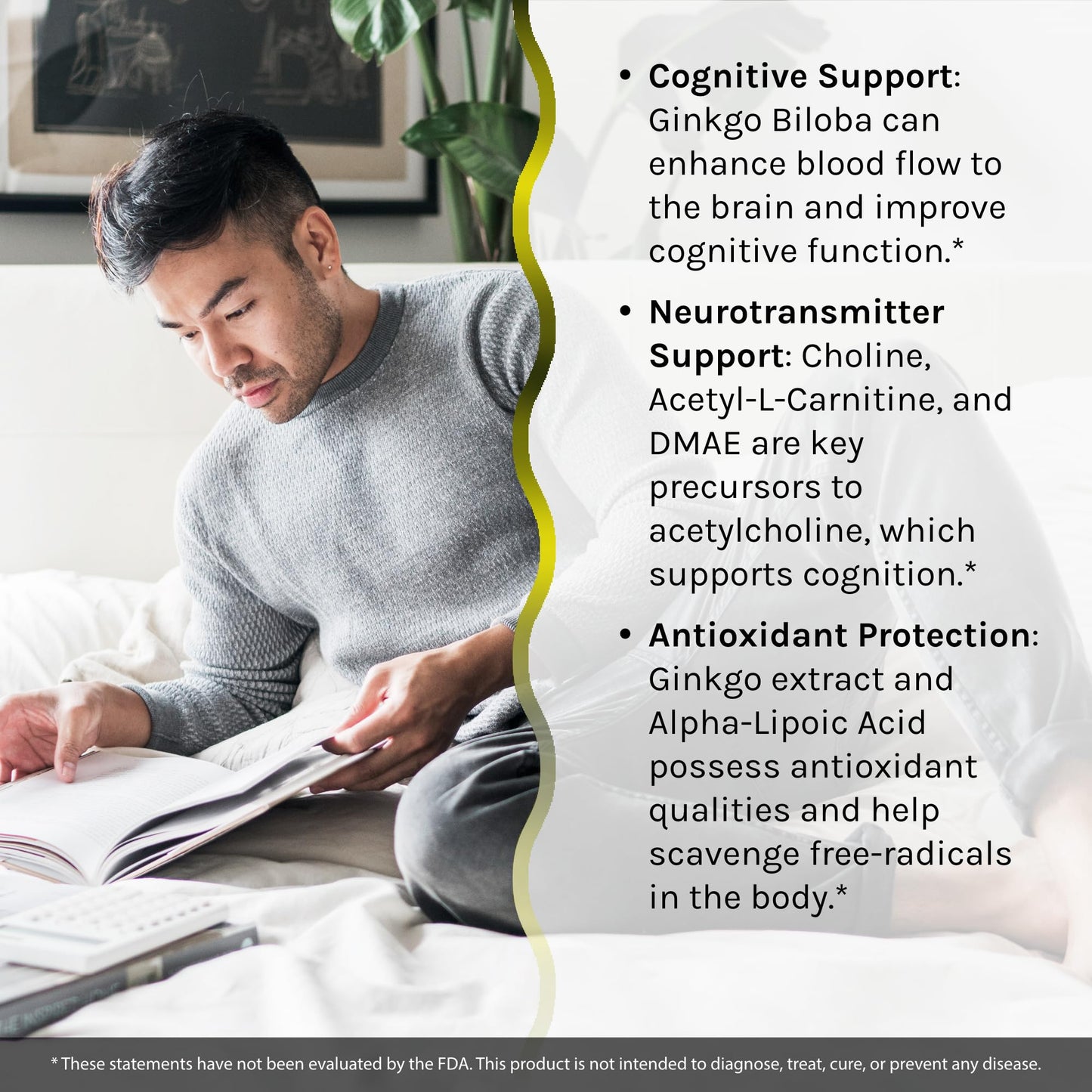 Irwin Naturals Ginkgo Smart Powerful Nootropic Brain Booster - Supports Maximum Memory, Focus & Mental Clarity with DMAE, Clubmoss, Choline & Acetyl L-Carnitine - 60 Liquid Softgels