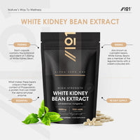 ALPHA01 White Kidney Bean Extract 7500mg – High Strength 1,500 AAIU Phaseolamin – 90 Vegan Capsules – Resealable and Recyclable Pouch – 3 Months Supply – by Alpha01
