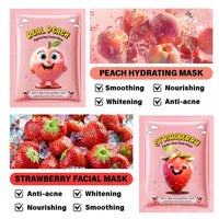 Cureluxe Kids Face Masks for Girls – 7PCS Fruit Hydrating Face Mask Set with Collagen Face Mask & Fruit Extracts – Gifts for Teenage Girls – Skincare for Kids – Teen Skincare – Women's Pamper Set