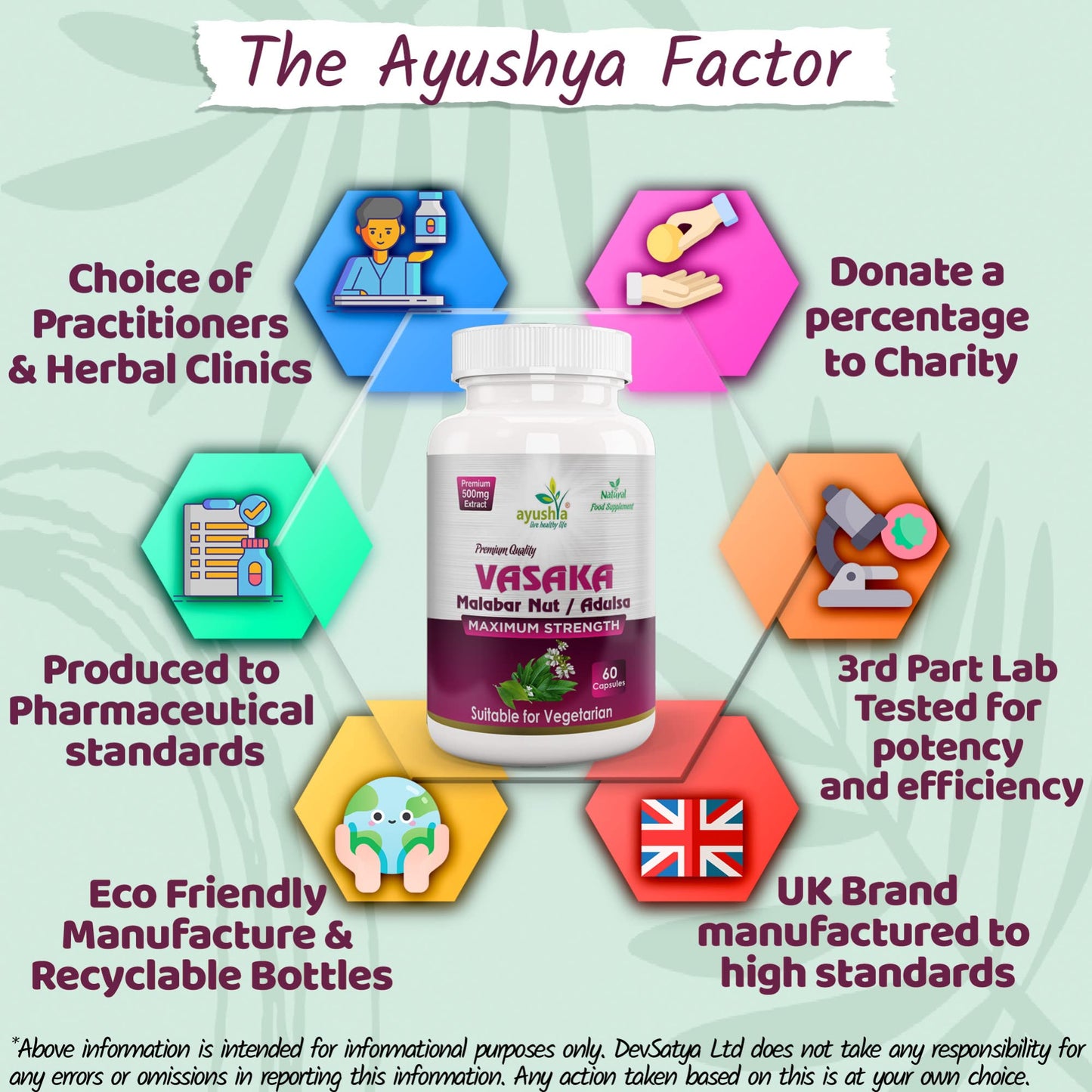 Ayushya Vasaka (Adulsa) Capsule, 60 Capsules, Natural