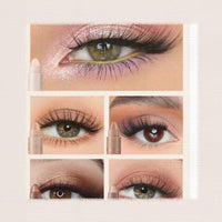 GUOUURR 5 in 1 Lazy Shimmer Eyeshadow Stick - Waterproof, Long-Lasting Creamy Eye Makeup for Natural & Sparkling Looks, Blendable Highlighter for Daily & Party - Eyebag Brightening Eye Shadow Pencils