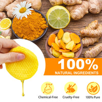 WQIZJTAM Turmeric Kojic Acid Pads,Turmeric Kojic Acid Cleansing Pads, Face Turmeric & Kojic Acid Pads, Turmeric Cleansing Pads for Dark Spots, Turmeric Pads Infused Foaming Exfoliating Pads- 50 Count