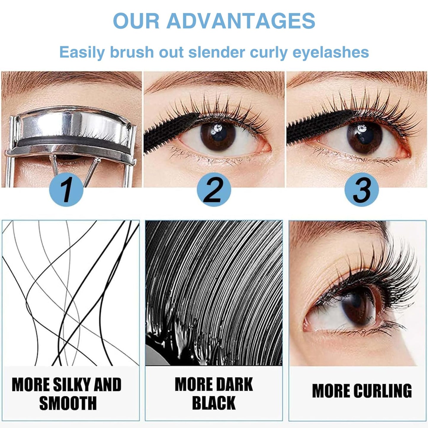 Leogony 2PCS Primelash Mascara, Tailored Waterproof Mascara for Mature Women, Ideal for Everyday and Special Occasion Looks