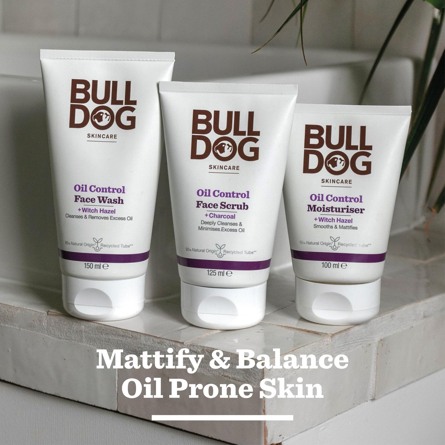 Bulldog Skincare for Men Bulldog Skincare Oil Control Face Moisturiser for Men, Lightweight Moisturiser for Oily Skin Enriched With Witch Hazel, 100ml
