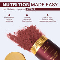 VED Organic Beet Root Powder, Support to Digestive System, Skin and Strengthen Hair,100g