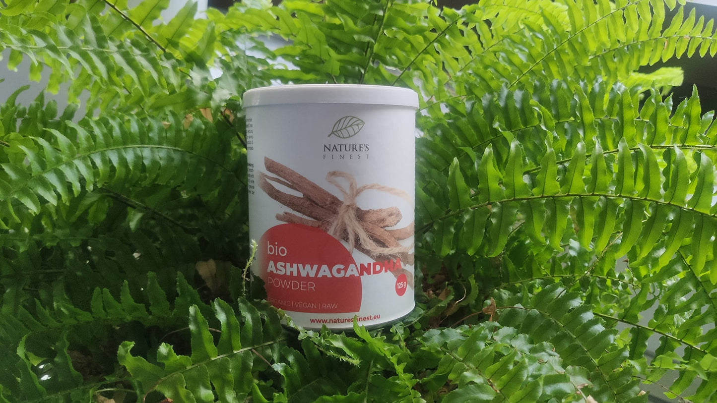 Nature's Finest by Nutrisslim Bio Ashwagandha Powder | 100% Pure Natural Ashwagandha Root Powder, Indian Ginseng | Stress and Anxiety Relief | Sleep and Recovery Aid | 3rd Party Quality Tested (1)
