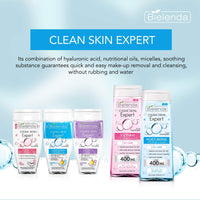 Bielenda Clean Skin Expert - Combination Of Marula Oil And Hyaluronic Acid - Clean Skin Expert Moisturizing 2-Phase Eye And Lip Make-Up Remover With Marula Oil - 150 ml