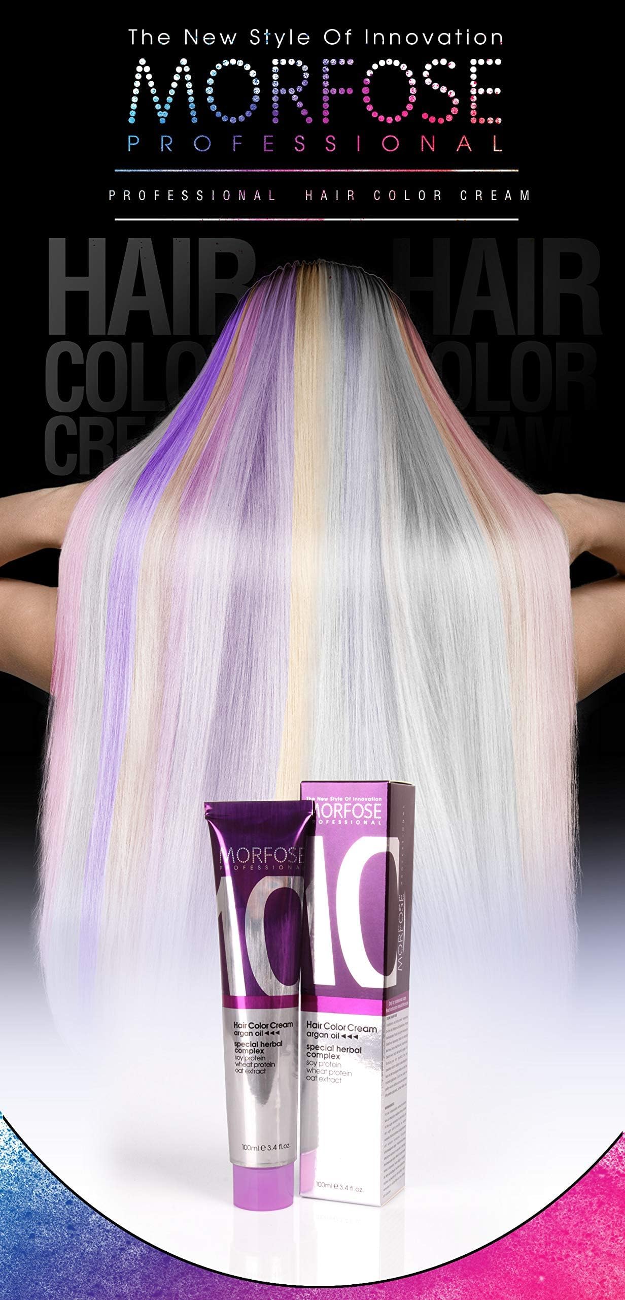Morfose 10 Professional Hair Colour Cream 100 ml, No. 7.65 Contrast Love Fire