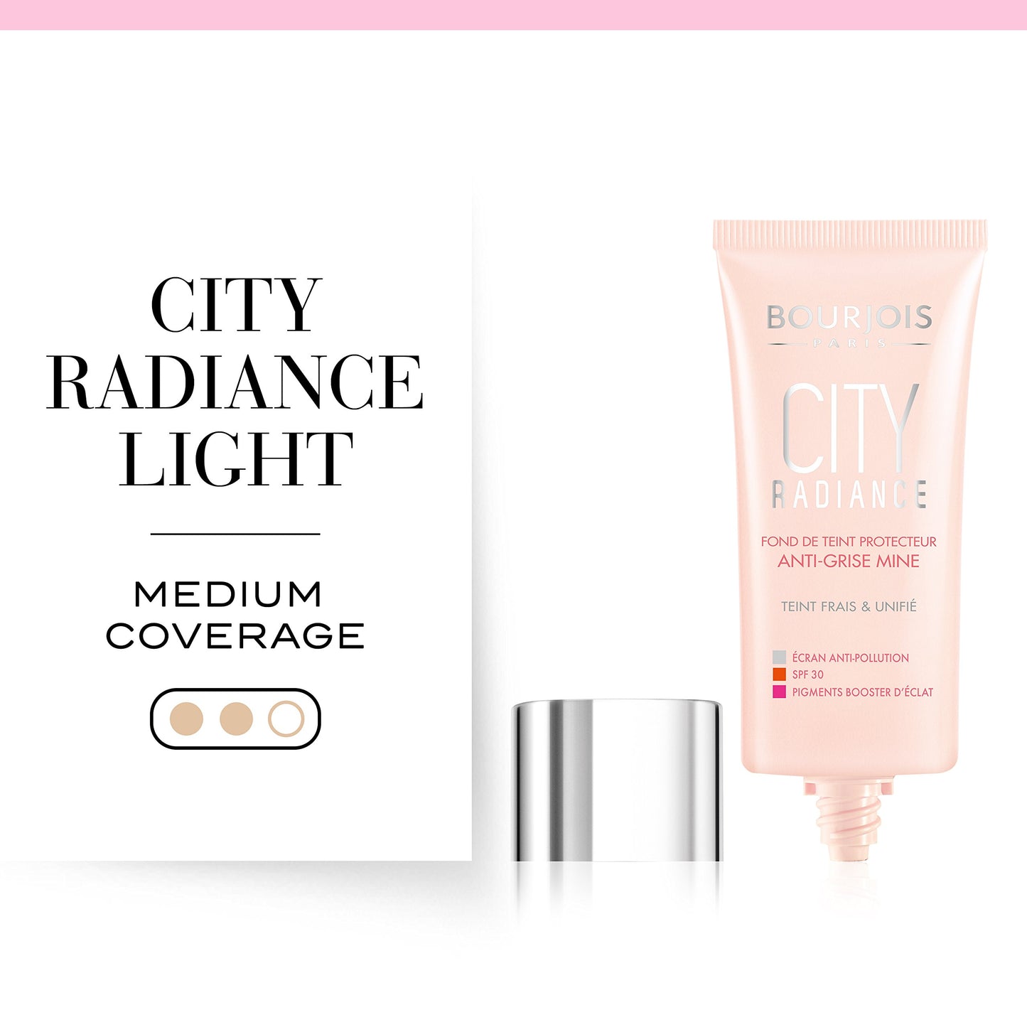Bourjois City Radiance Medium Coverage Foundation 2 Vanilla, 3ml