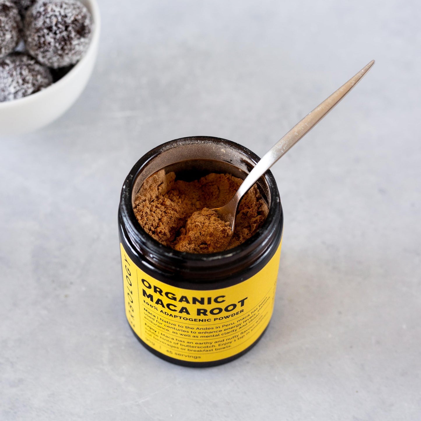 Erbology Organic Maca Root Powder 90g - 45 Servings - Gelatinised - Energy and Endurance Support - Sustainably Sourced Straight from Farm in Peru - Small Batch - Vegan - GMO-Free