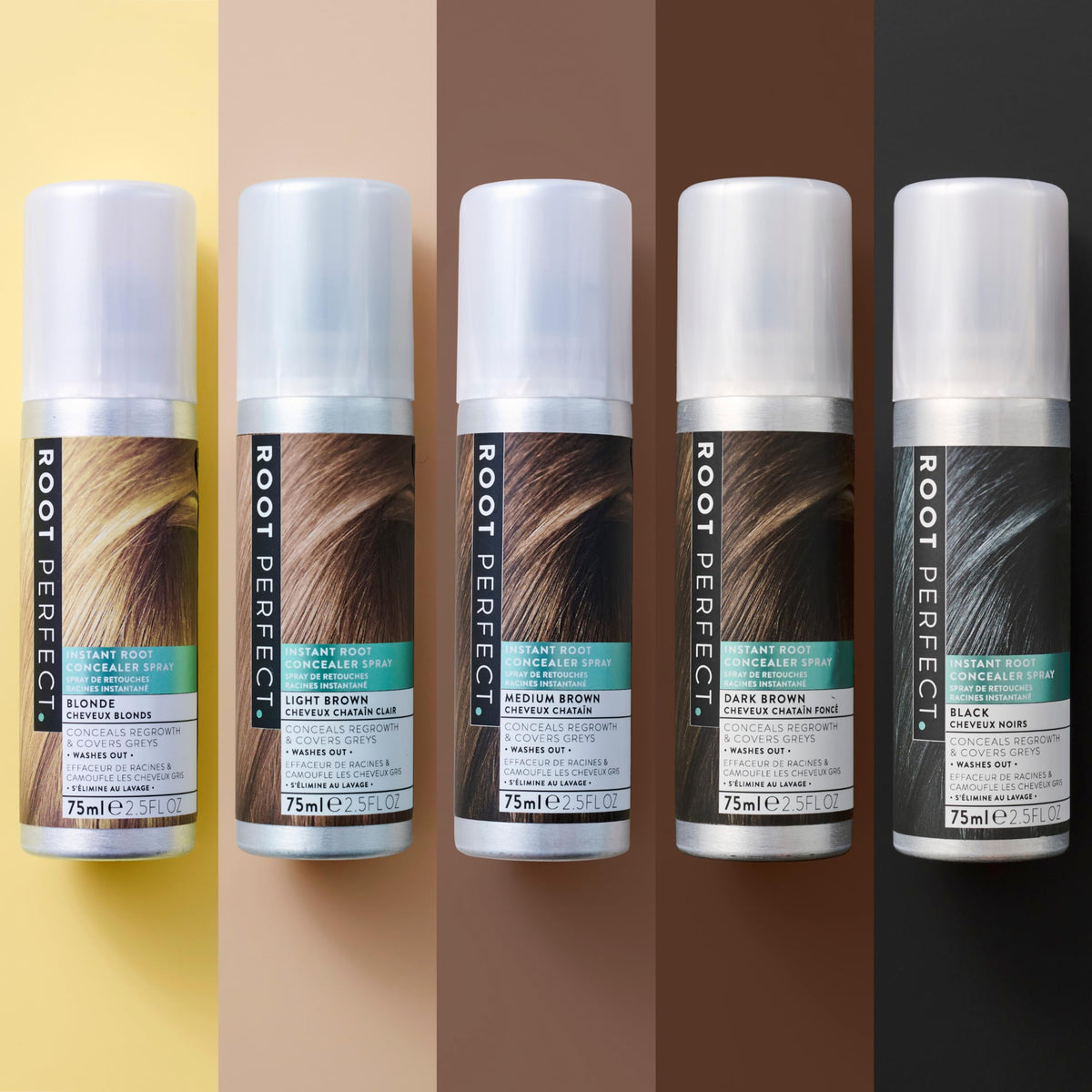 ROOT PERFECT Root Touch Up Spray – Blonde 125ml, Instant Root Concealer for Grey Coverage, Temporary Hair Colour Spray, Quick-Dry, Hair Disguise Solution