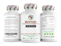 Nutriodol Boron Tablets | 3mg Per Tablet | Sodium Tetraborate | 180 Days Supply | Suitable for Vegans | Easy to Swallow Tablets