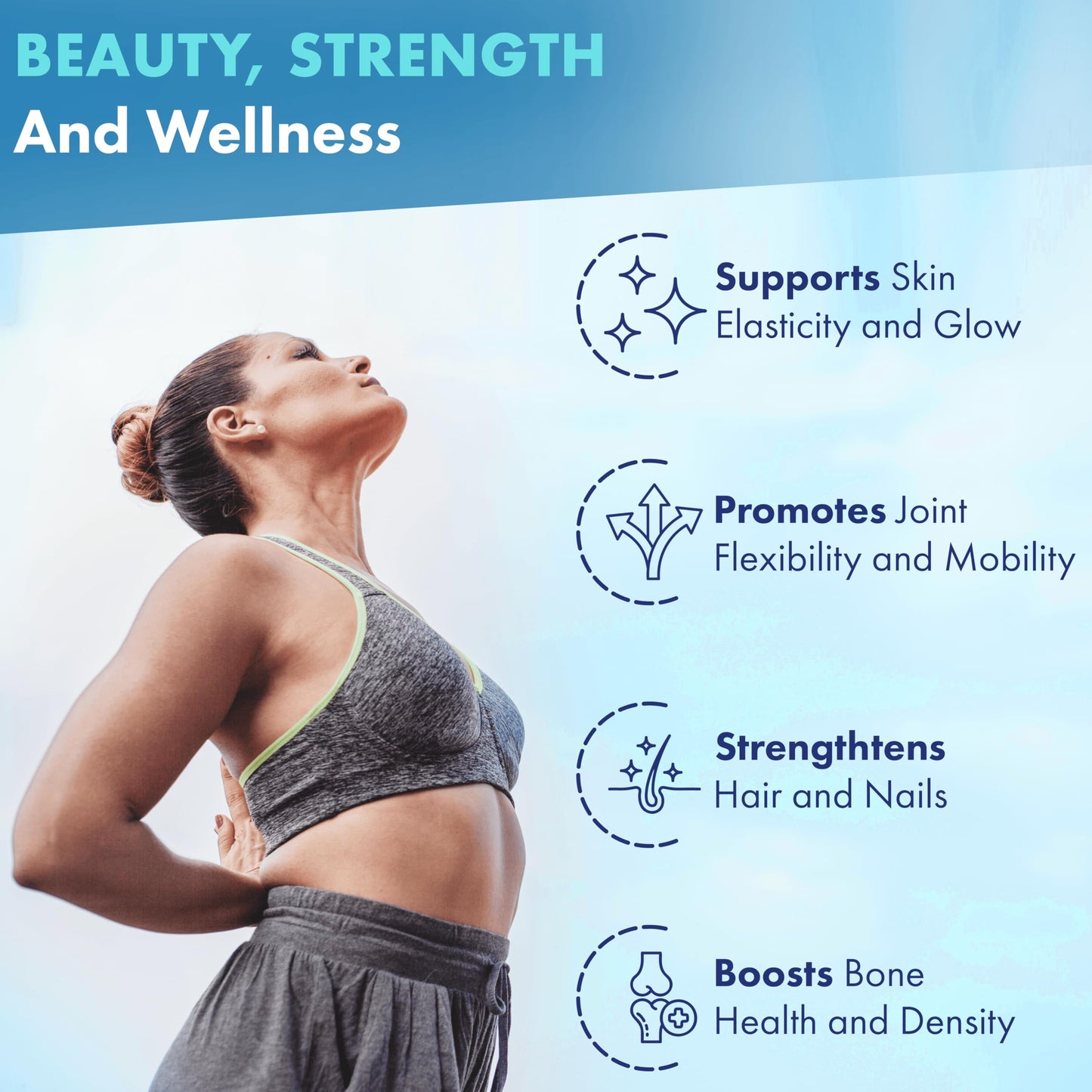 CEVAVITAL Multi Collagen Capsules for Women Men, Type I, II, III, V & X Hydrolyzed Collagen Peptides with Vitamin C and Hyaluronic Acid, Bovine and Marine Collagen Supplement, 120 Capsules