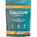 Horbäach Calcium Tablets | Calcium, Magnesium, Zinc and Vitamin D | High Strength Complex | 120 Vegan Tablets | Supplement for Women & Men | Horbaach