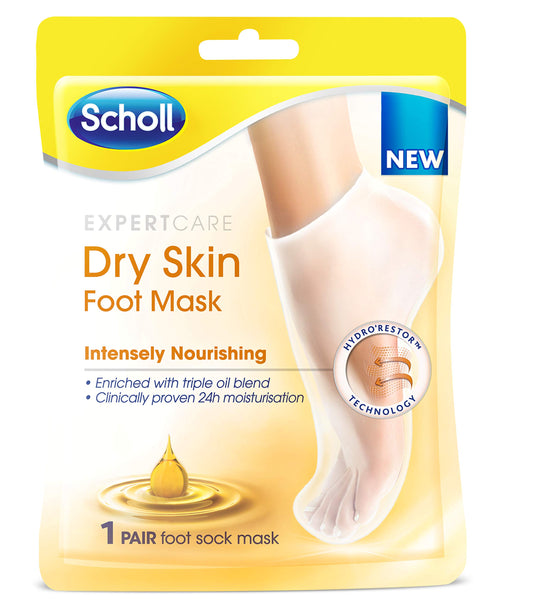 Scholl Foot Mask Triple Oil, One Pair, One Size