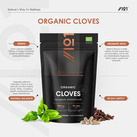 Organic Clove Capsules 500mg - High Strength Clove Supplement - 90 Vegan Capsules (3 Months Supply) - Resealable and Recyclable Pouch by Alpha01