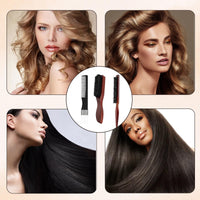 DOOCECIY 3 Pcs Slick Back Hair Brush Set, Smoothing Bristle Brush for Sleek Thick Curly Long Hair Beard