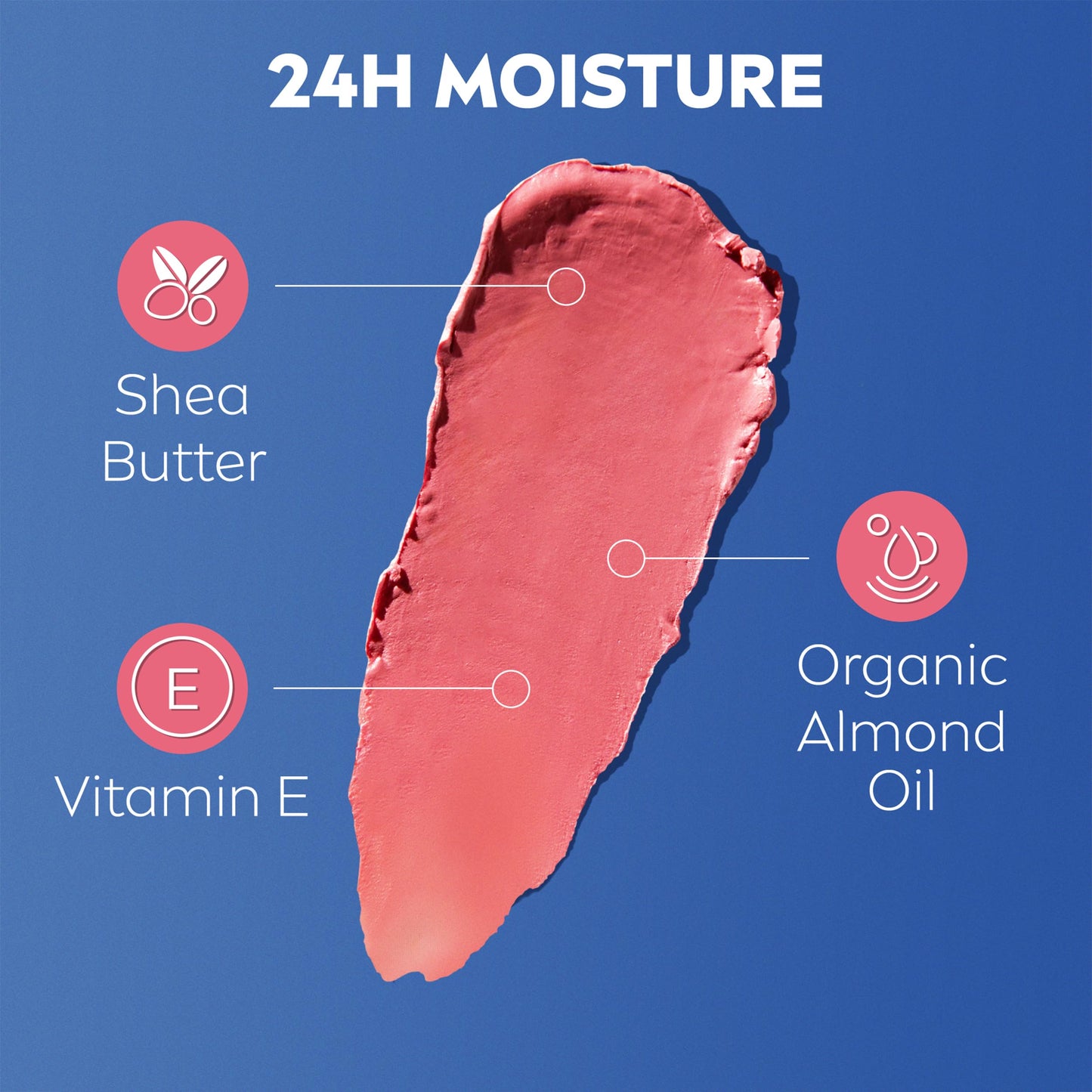 NIVEA Caring Beauty Rose Nude Lip Balm SPF30 (4.8g), 3-in-1 Buttery Lip and Cheek Tint, Rich Colour and 24H Moisturisation with SPF 30 Protection