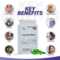 VED Organic Irish Sea Moss (Chrondrus crispus) 1200 mg 90 Capsules (45 Days Supply)