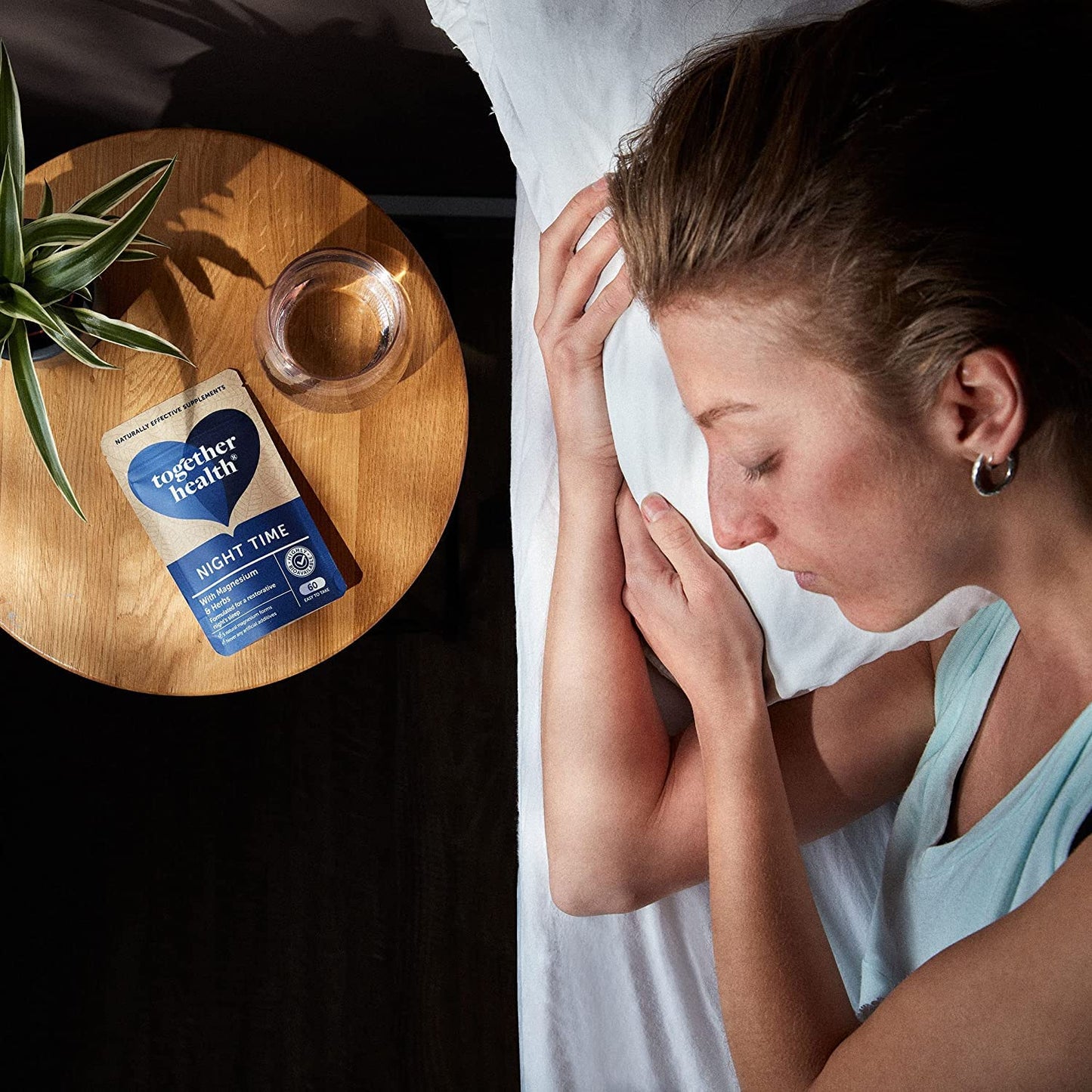 Night Time Complex – Together Health – Marine Magnesium – Griffonia & Hops Extracts – Vegan Friendly – Made in The UK - 60 Vegecaps