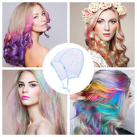 Generic Hair Coloring Highlighting Cap, 4 Hair Disposable Tipping Frosting Cap with 4 Hook and Hair Coloring Brush for Dyeing Hair Salon Home Use