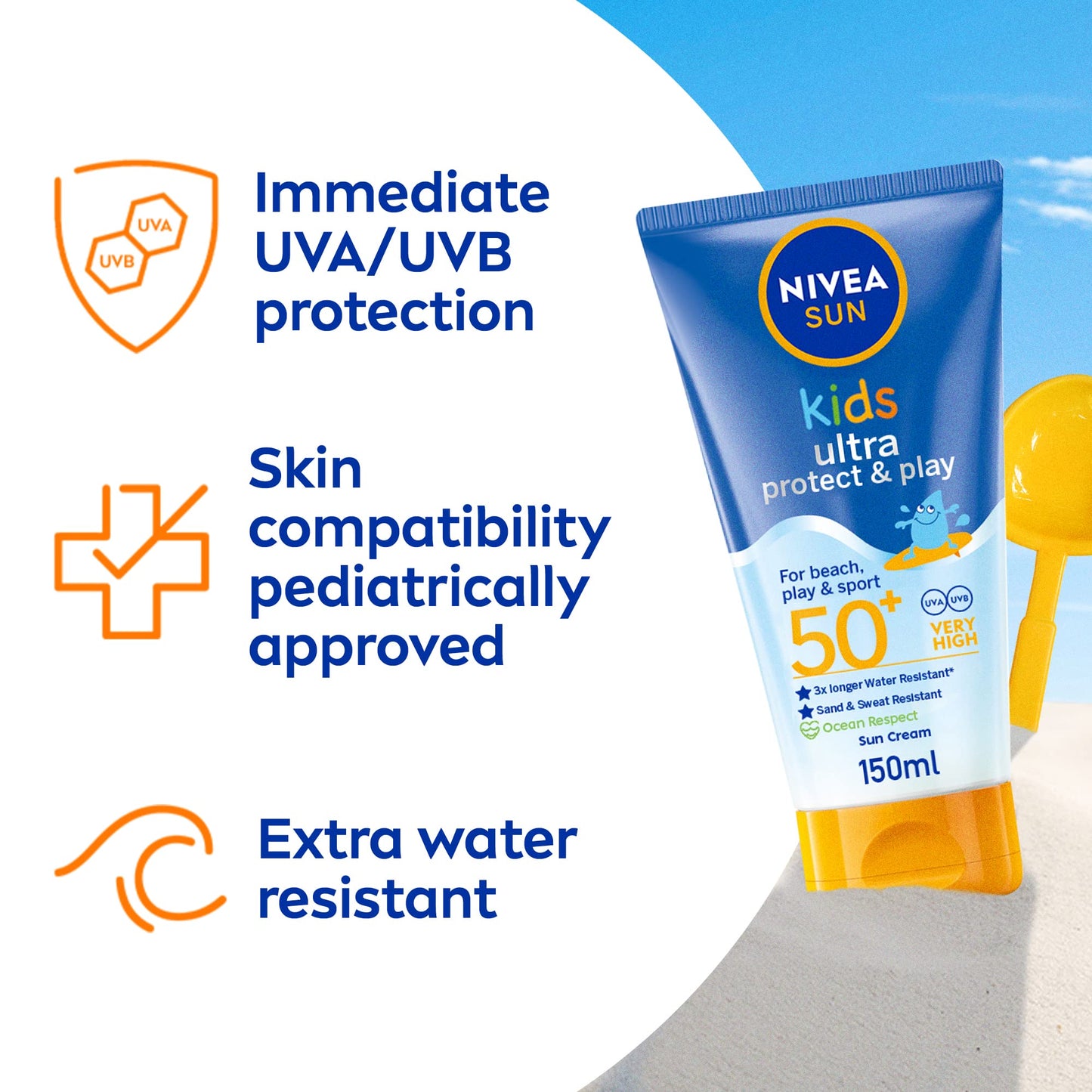 Nivea Sun Kids Swim and Play Sun Lotion, 150 ml