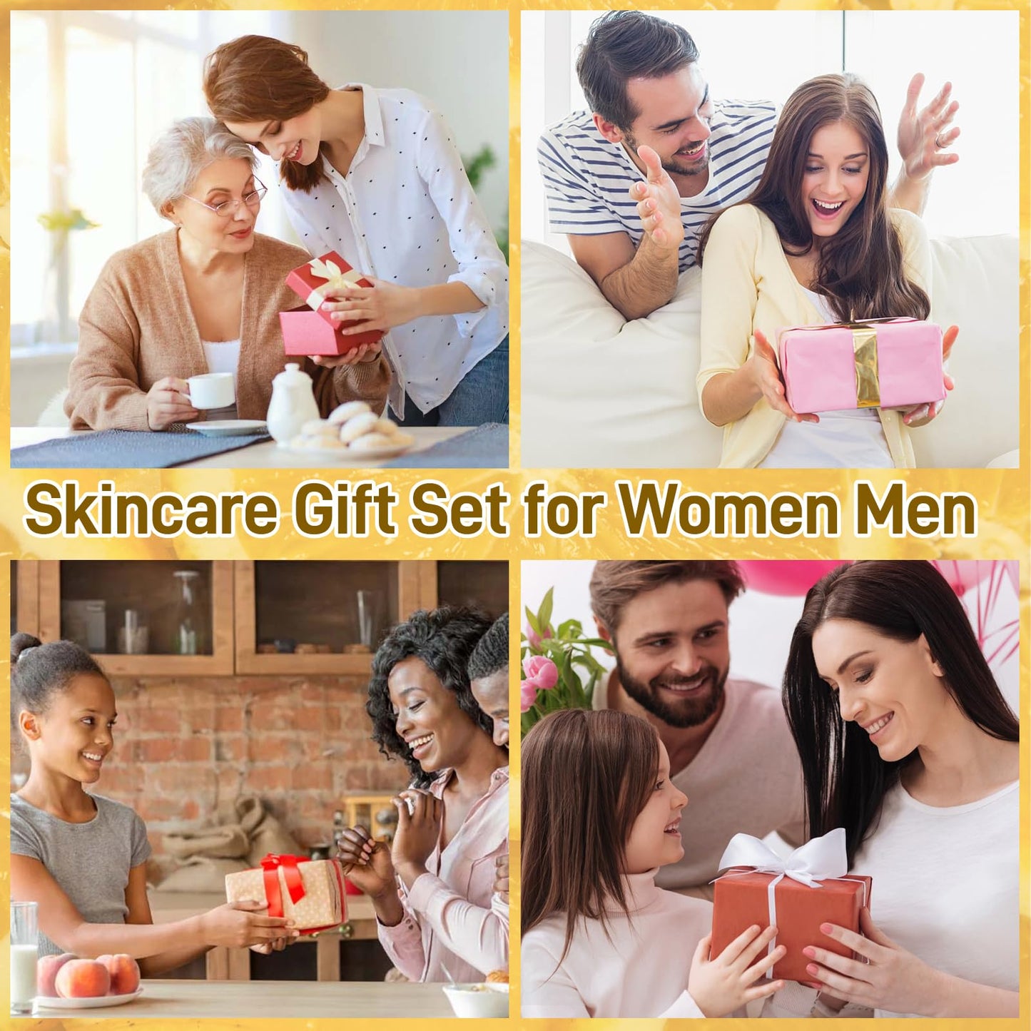 Cecelia May Vitamin C Skincare Set, Skin Care for Teenage Girls Gift Set, Facial Kit Skin Care Sets & Kits for Anti-Aging, Brightening, Women Gift Sets (5Pcs-Vitamin C)