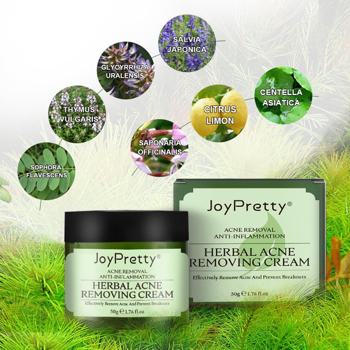 QEUTKEZS Herbal Acne Removing Cream,Professionally Remove Acne Marks,Gently Moisturize,Refreshing & Not Greasy,Improving Sensitive Skin Prone to Acne,Acne Scar Cream & Pimple Remover For All Skin Types