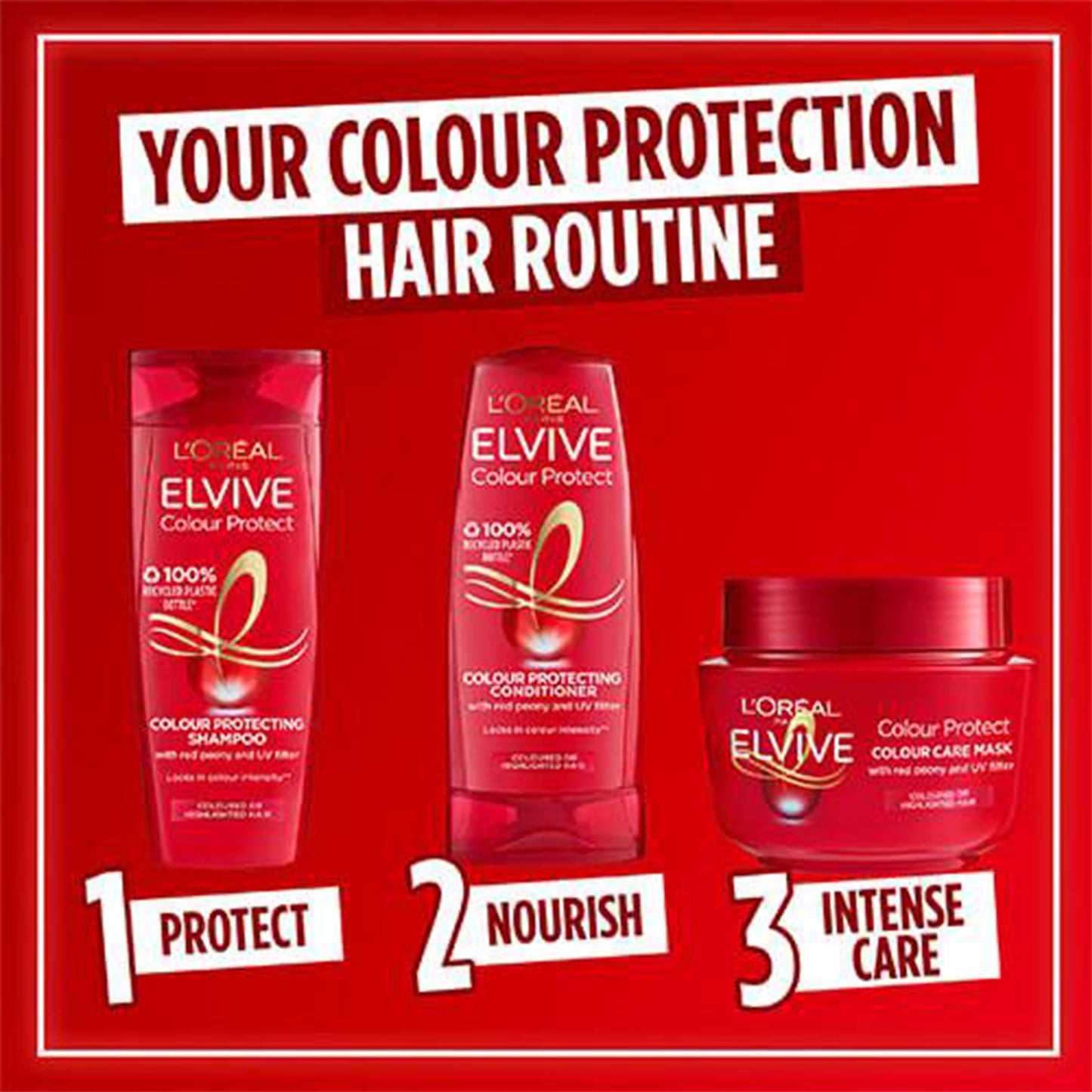 L'Oreal Paris Elvive Colour Protect Caring Shampoo For Coloured Hair, 400 ml