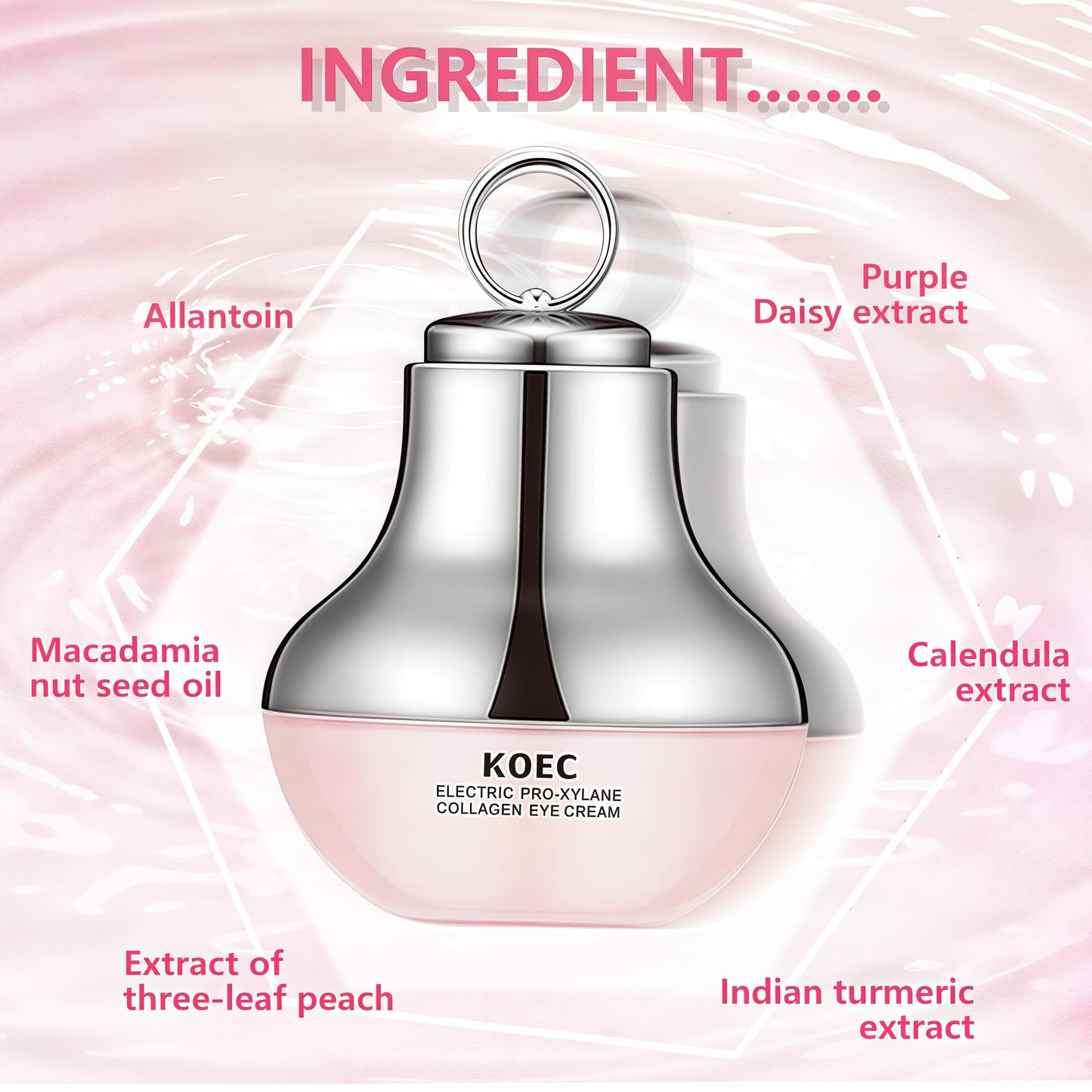 ANGEL SILK KOEC Electric Massage Eye Cream for Dark Circle, Firm and Smooth of Fine Lines, Tired Eye Refreshment with Gentle Vibration, for Anti-Wrinkle, Firming, Moisturizing