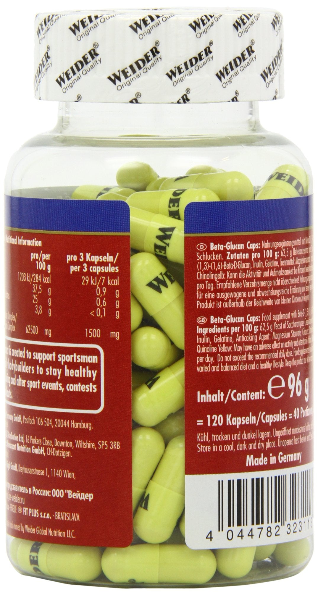 Weider Beta-Glucan, 120 Capsules