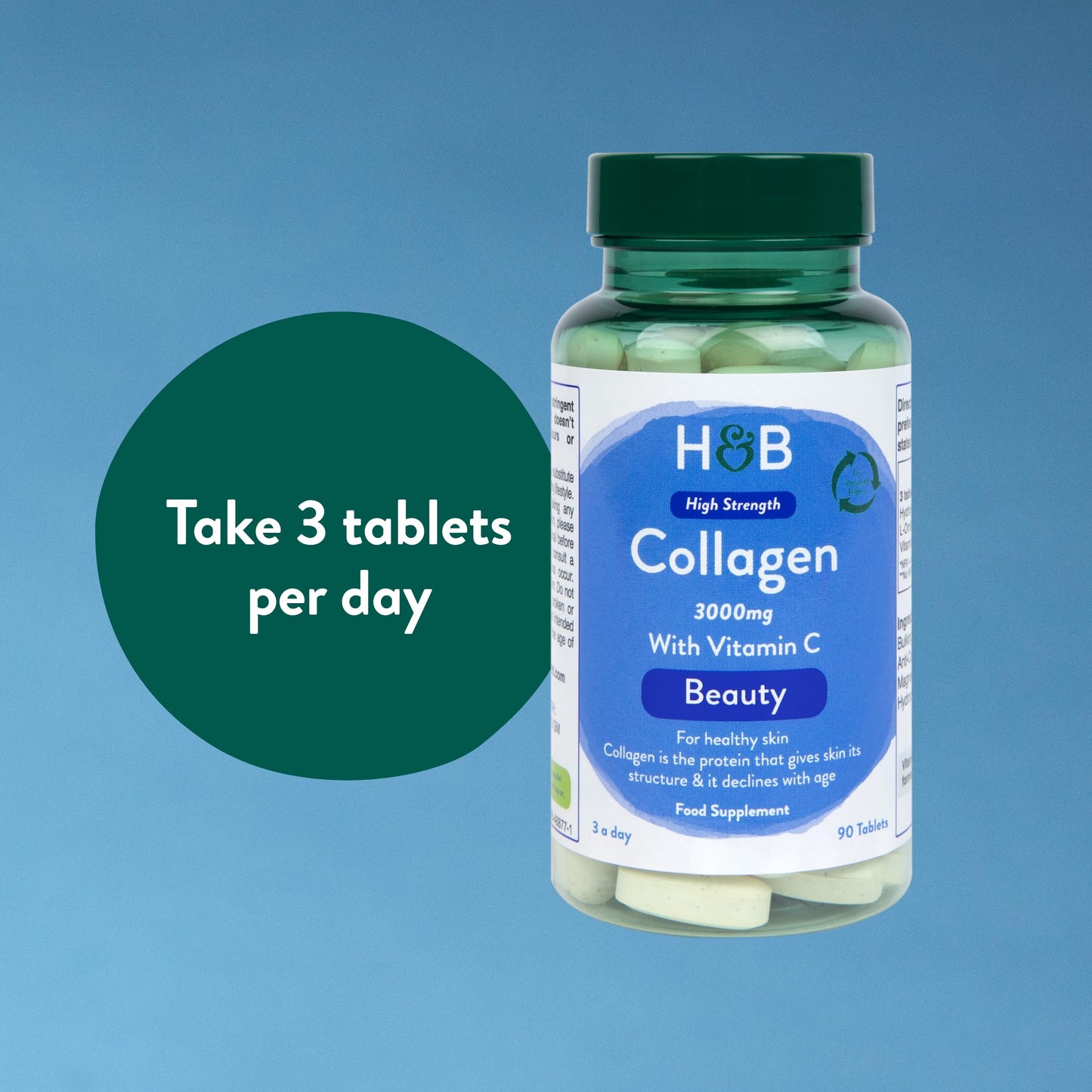 Holland & Barrett Bovine Collagen Tablet 3000mg 90 Tablets