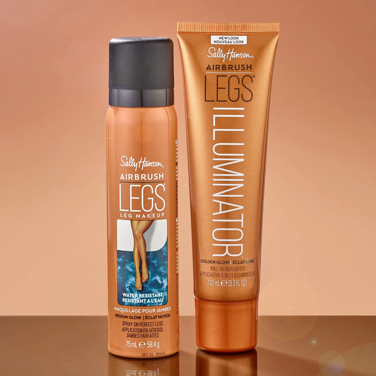 Sally Hansen Airbrush Legs Instant Tan Spray, Water and Transfer Resistant Formula, Light Weight with Full Coverage Effect, Light, 75ml