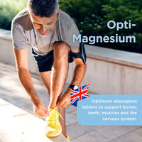 Healthspan Opti-Magnesium | 90 Tablets | for Bone & Muscle Support | Maintains Psychological Function and Nervous System | Easily Absorbed | Added Vitamin D3 | Inulin | Vegetarian