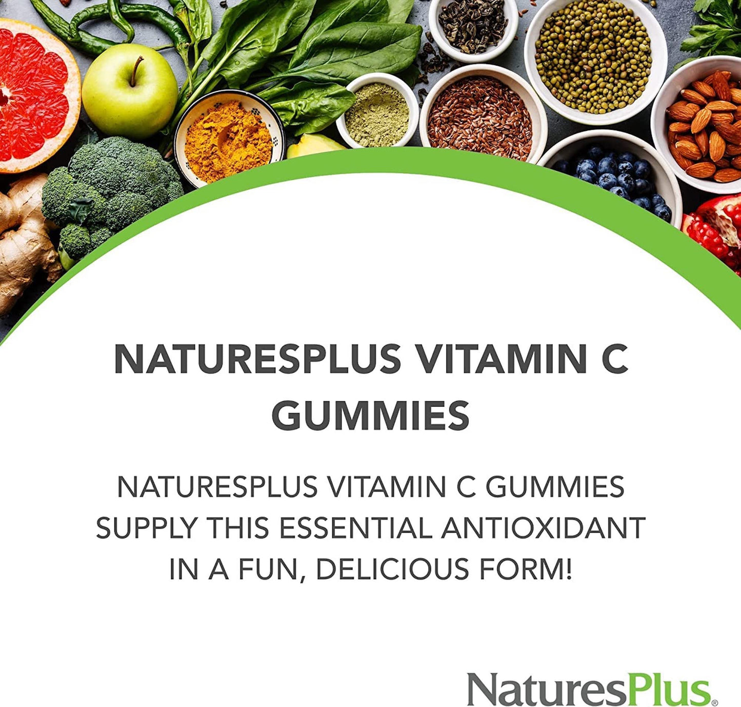 Nature's Plus NaturesPlus Gummies Vitamin C Orange - Nutritious and Delicious Gummies for Collagen, Immune Function - Vegan, Gluten Free, Non-GMO - 75 Gummies