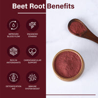 VED Organic Beet Root Powder, Support to Digestive System, Skin and Strengthen Hair,100g