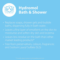 Hydromol Bath and Shower Emollient 500 ml, for the Management of Eczema, Dermatitis, Psoriasis and Other Dry Skin Conditions