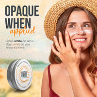 2X UVAB Zinc Face Sunblock: Opaque White 15ml Travel-Sized Pot For Sun Protection in Extreme Conditions. Perfect for Skiing, Climbing, Beach and Leisure Activities. Zinc Oxide Cream Mineral sunscreen.