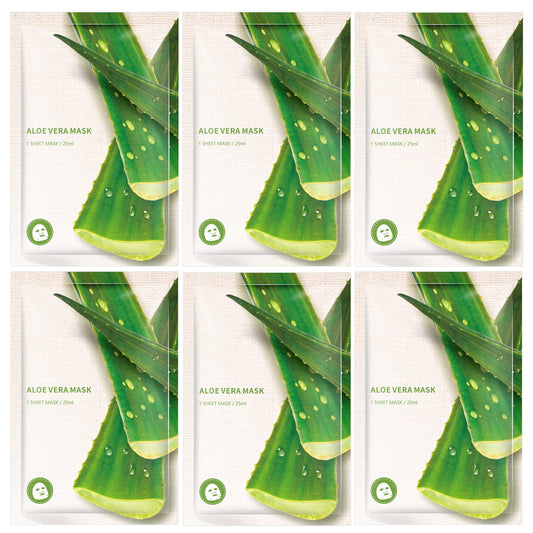 KAYZON Face Masks Skincare, Daily Care Facial Sheet Mask Pack, Aloe Vera Skincare Hydrating & Nourishing & Natural Ingredients for All Skin Types Moisturizing Essence Skincare (10pcs)