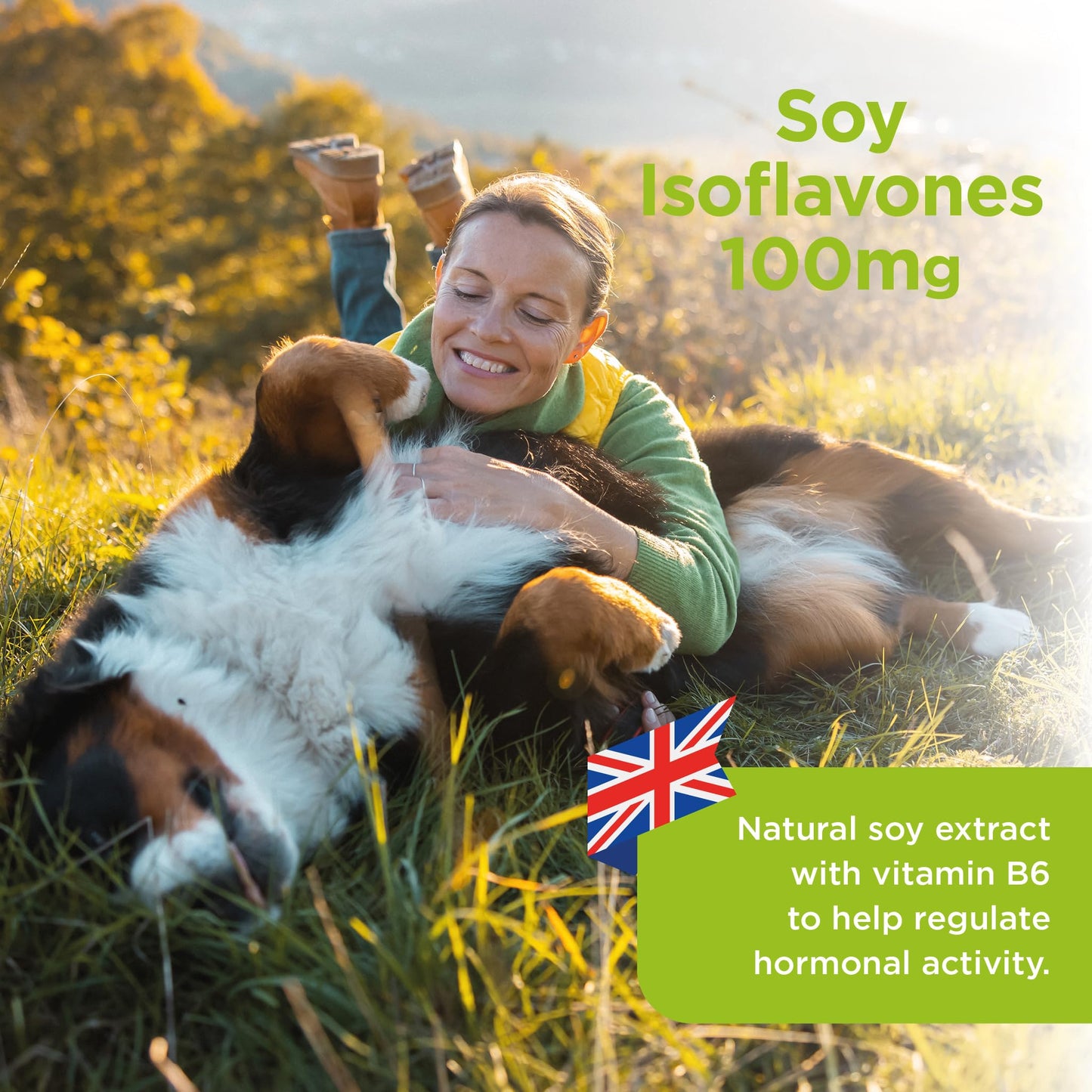 Healthspan Soy Isoflavones 100mg | 120 Tablets | with Vitamin B6 | Regulate Hormonal Activity | Natural Plant Oestrogen | 40% Isoflavone Content | Soy Germ Extract | Vegan