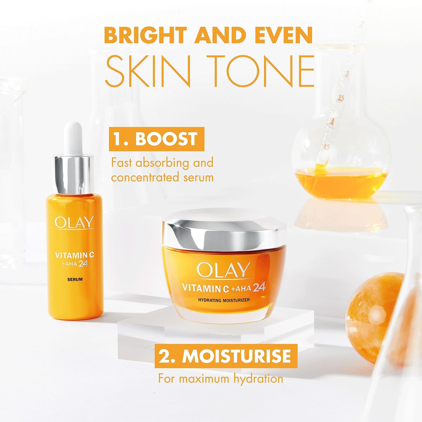 Olay Vitamin C + AHA24 Day Gel Face Cream For Bright And Even Tone 50ml