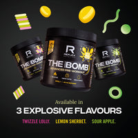 Reflex Nutrition Pre Workout The Muscle Bomb Caffeine Free 9G Citrulline Malate 2.5G Beta Alanine Added Hydration Electrolytes (Sherbet Lemon Caffeine Free, 400G)